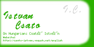 istvan csato business card